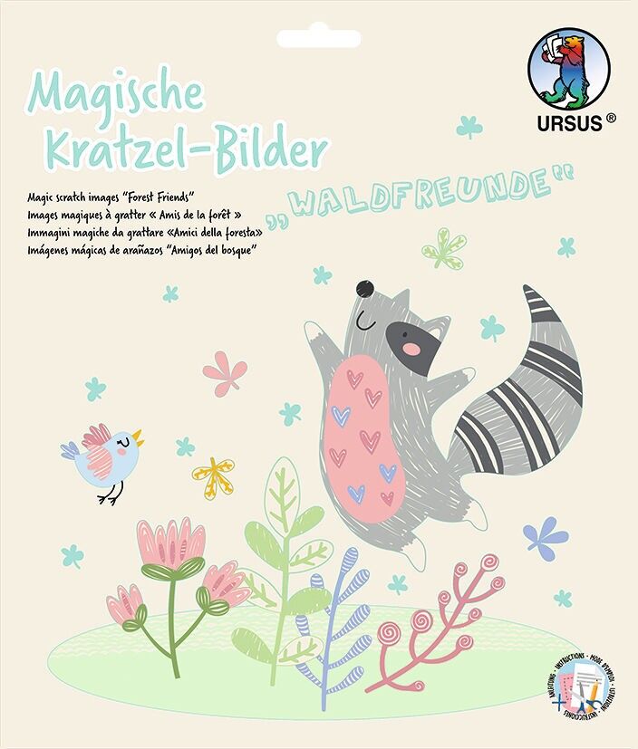 Magische Kratzel-Bilder "Waldfreunde"
