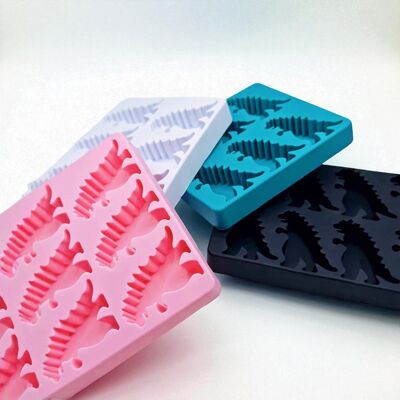 Bandeja creativa de silicona para cubitos de hielo de Godzilla | Molde para hielo de dinosaurio