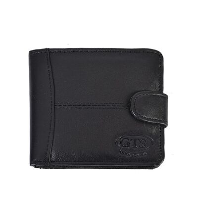 [ 1505 ] black leather men's wallet
