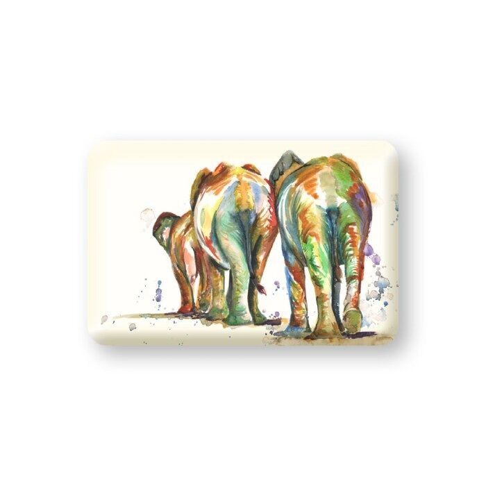 Magnete elefante colorato di Meg Hawkins