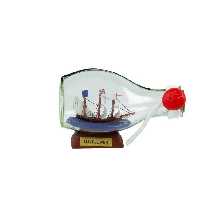 Mayflower Ship-in-Bottle, 3 lati, 9 cm