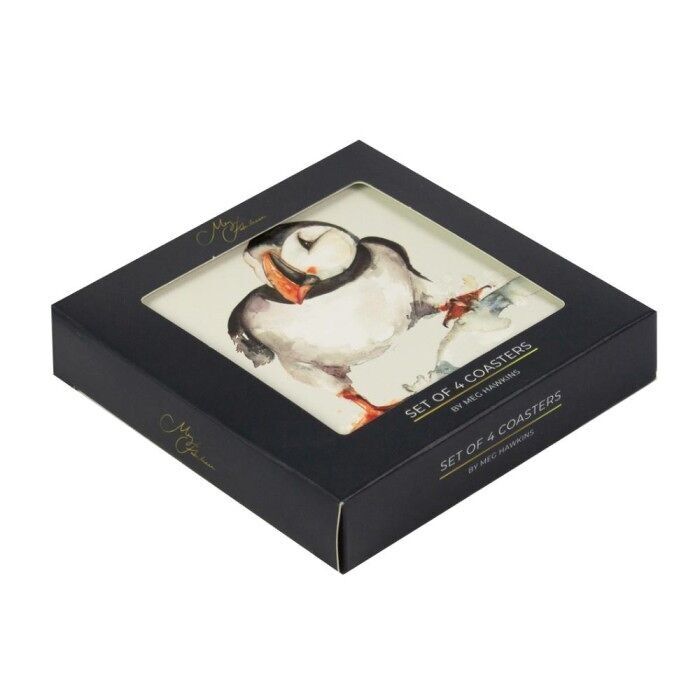Sottobicchieri Puffin di Meg Hawkins, set da 4