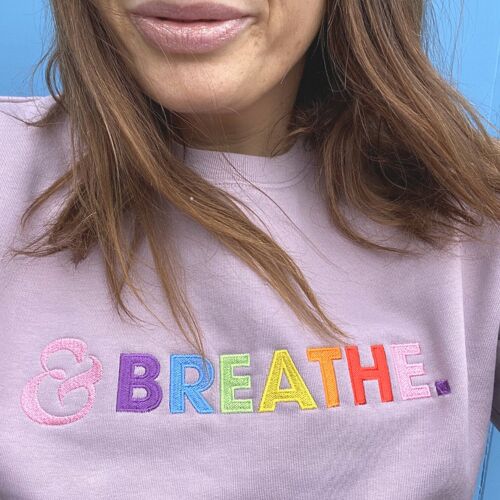 Embroidered &breathe Organic Sweatshirt Mauve
