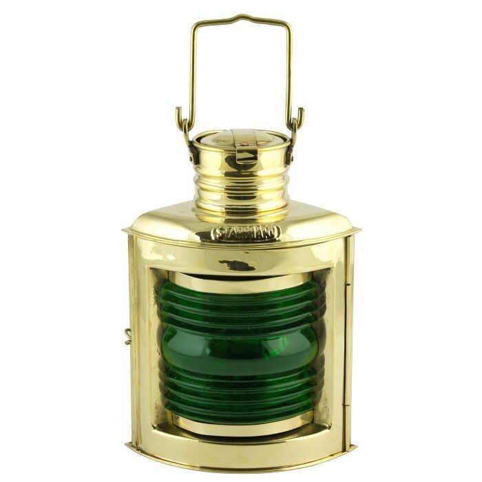 Lampada elettrica di navigazione di dritta, ottone, 21 cm