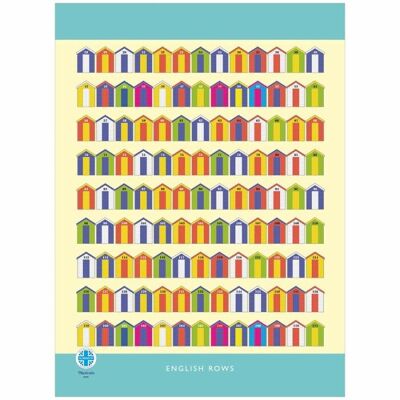 Torchon de plage English Rows Beach Hut