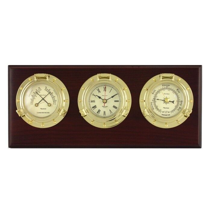 Set orologio/barometro/termometro/igrometro per oblò di ancoraggio