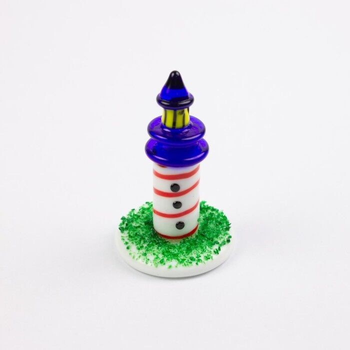Faro in vetro in miniatura, 7 cm