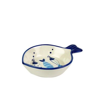 Fish Tales Raised Design - Porta bustine da tè/piatto per snack, 17 cm