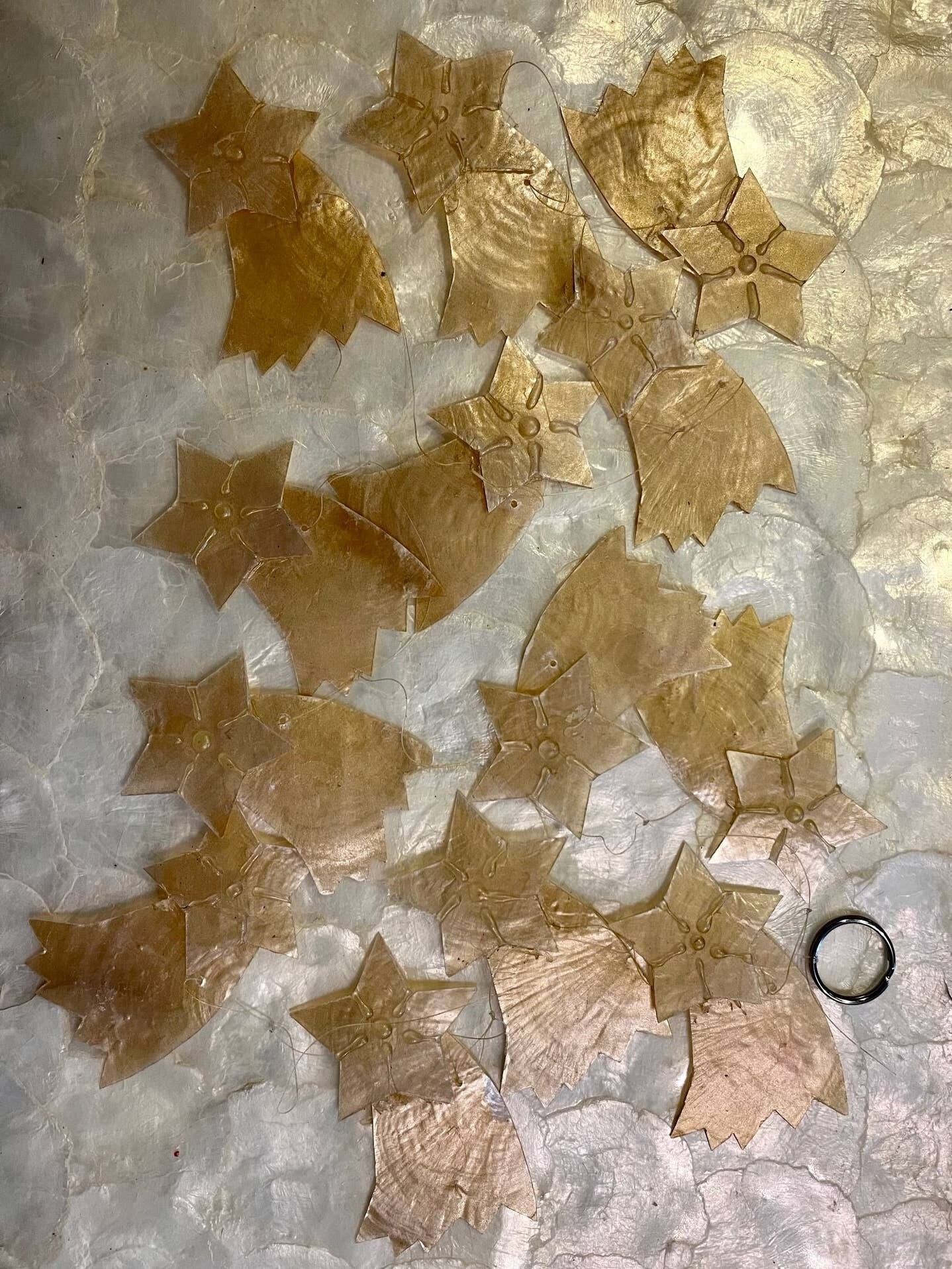 NUR EU * Capiz Muschelgirlande Sternschnuppen * Weihnachten