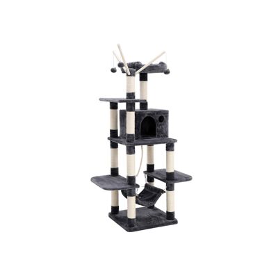 Kattenboom met hangmat 154 cm grigio