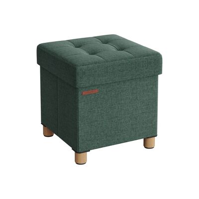 Opvouwbare bank 38 x 38 x 40 cm met opbergruimte vintage groen