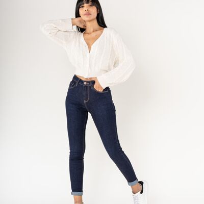 Pantaloni skinny elasticizzati a vita alta P078
