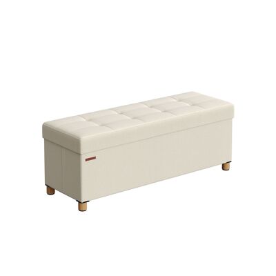 Opvouwbare kruk met opbergruimte 38 x 110 x 40 cm crema