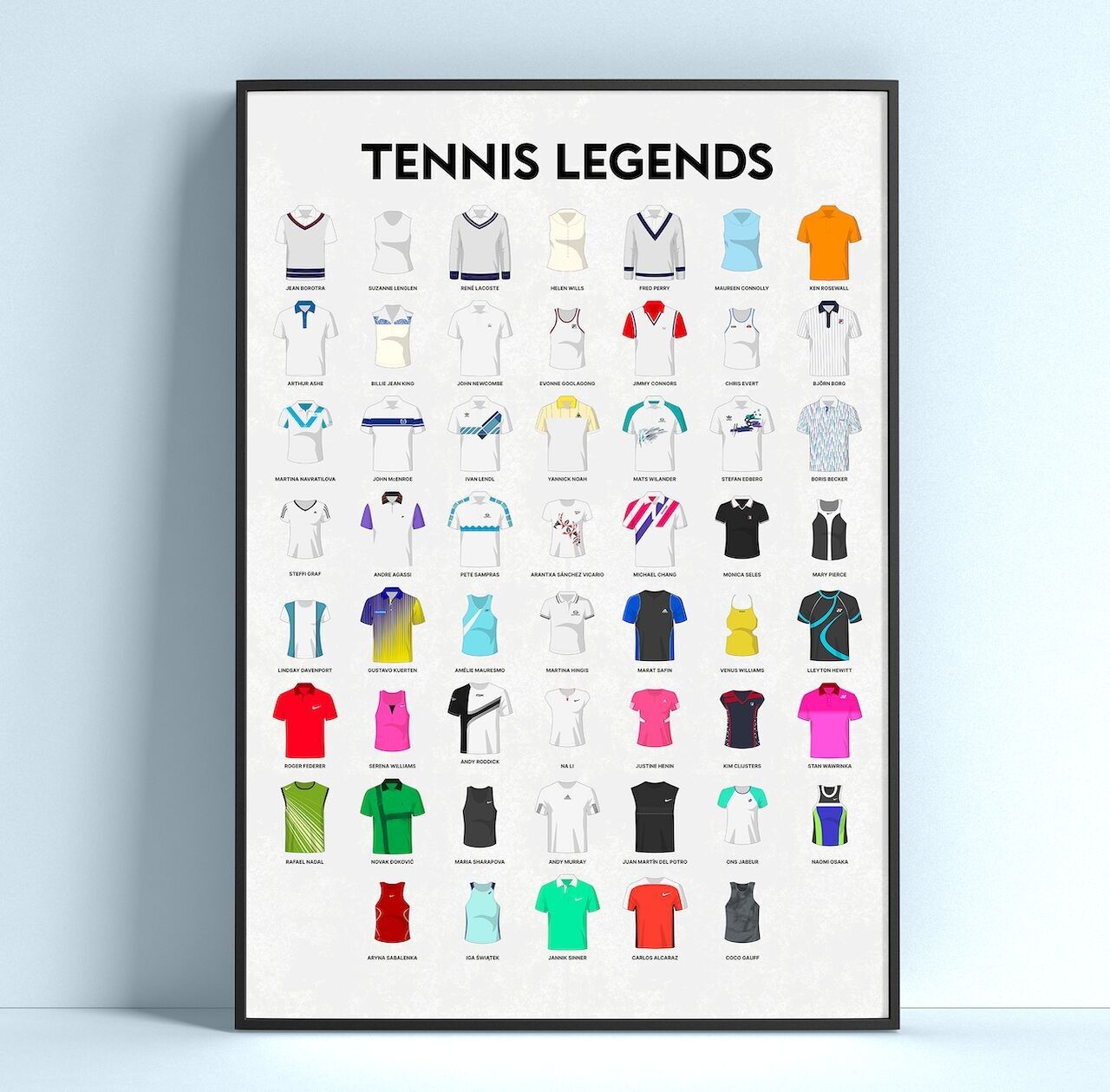 Affiche Tennis Minimaliste "J'peux Pas, J'ai Tennis" - Poster Humour A4 Premium