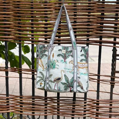 Bolsa de mano de jungla blanca