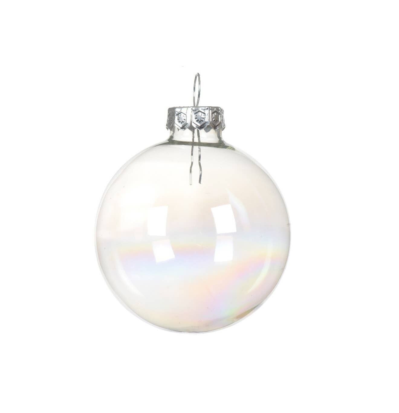 Schillernde Weihnachtskugel aus Glas