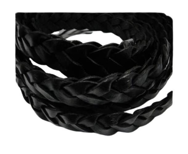 Montana Flache geflochtene Kordeln 14 mm - SE/PB/Schwarz - 4-fädig