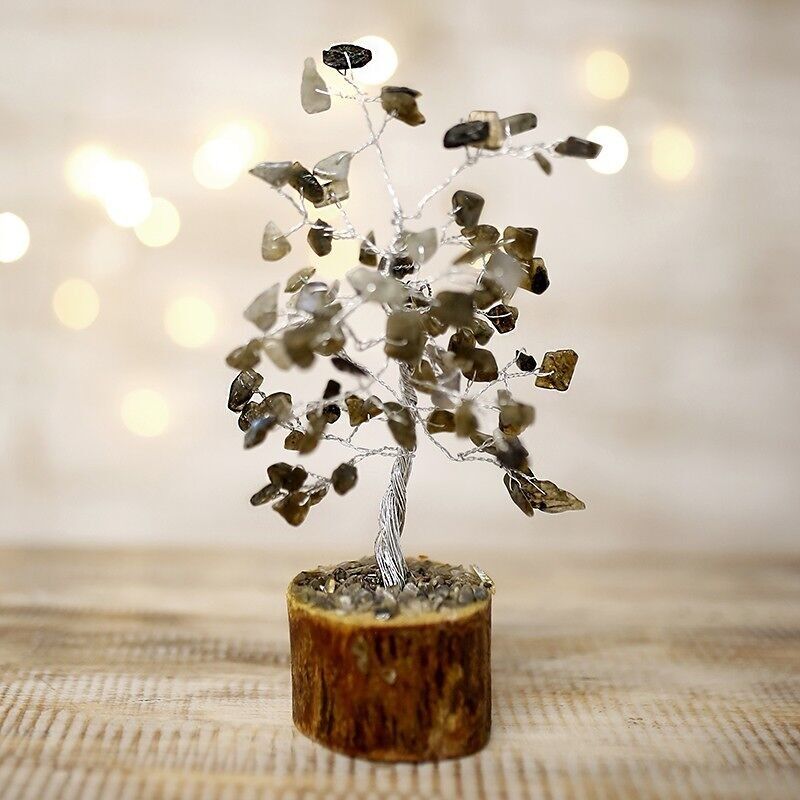 Feng Shui Edelsteinbaum - 100 Labradorit Edelsteine