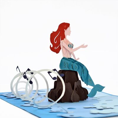 Tarjeta desplegable 3D Sirena