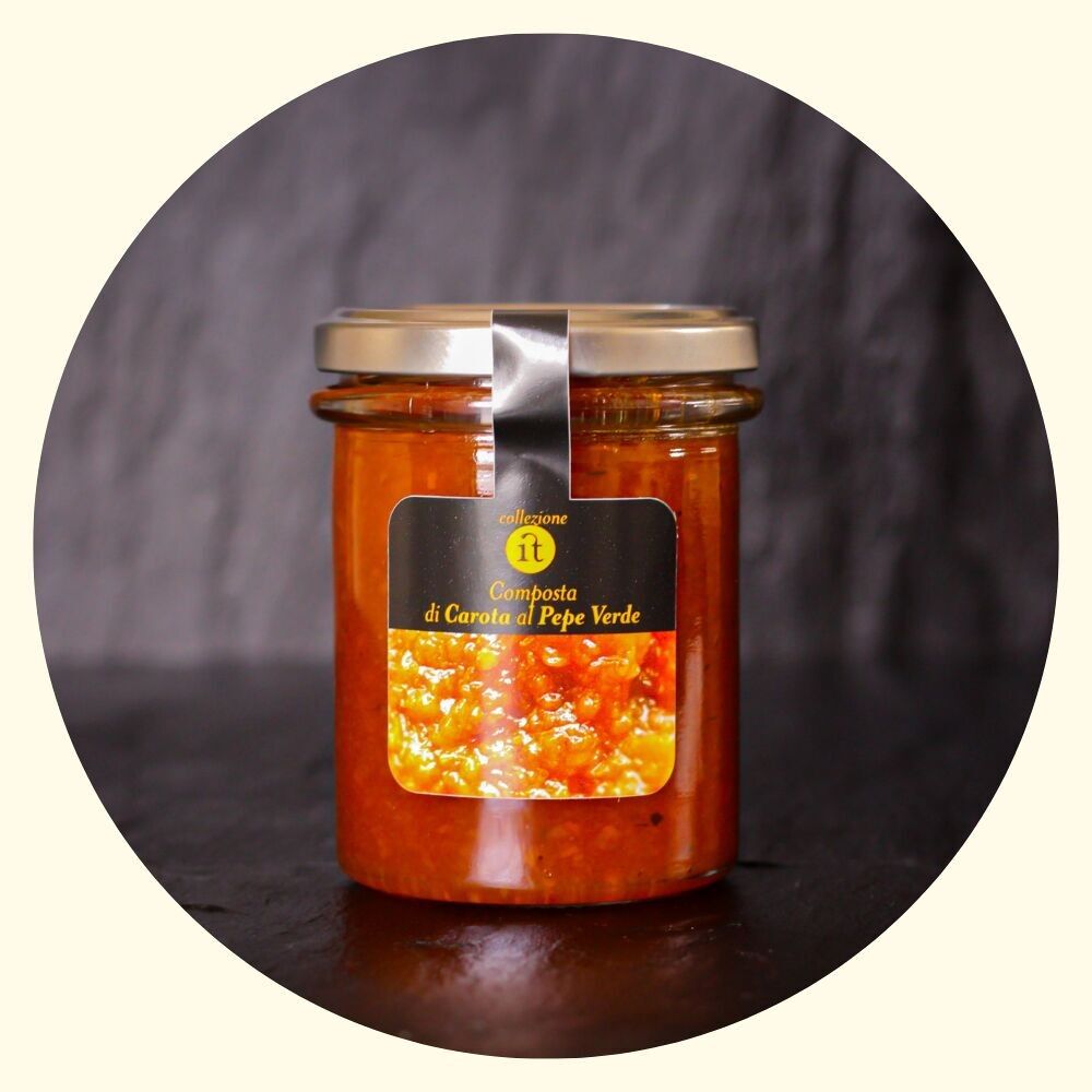 Compota de zanahoria con pimiento verde