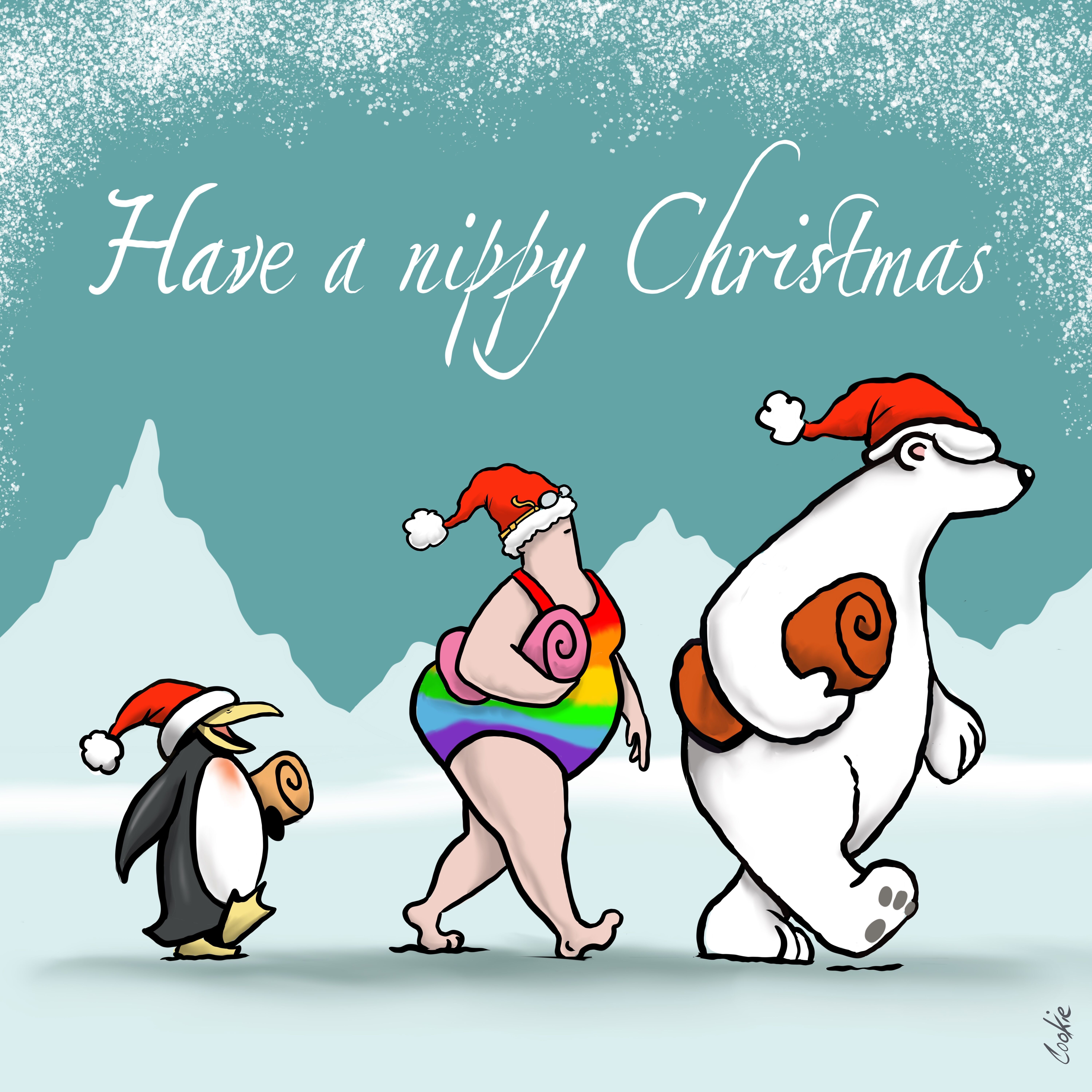 Flocker | Buon Natale | Biglietti di Natale vuoti di Kimmer