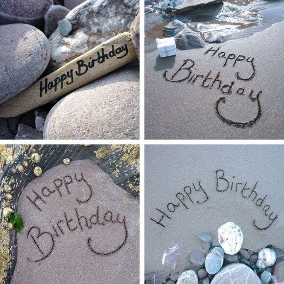 Biglietto di auguri SandScript "Buon compleanno" (regalo)