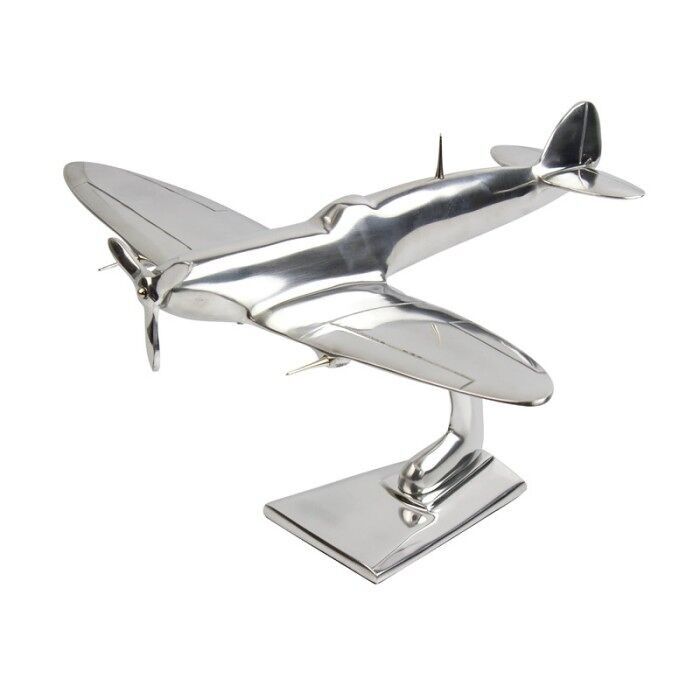 Scultura Spitfire in alluminio, 29 cm