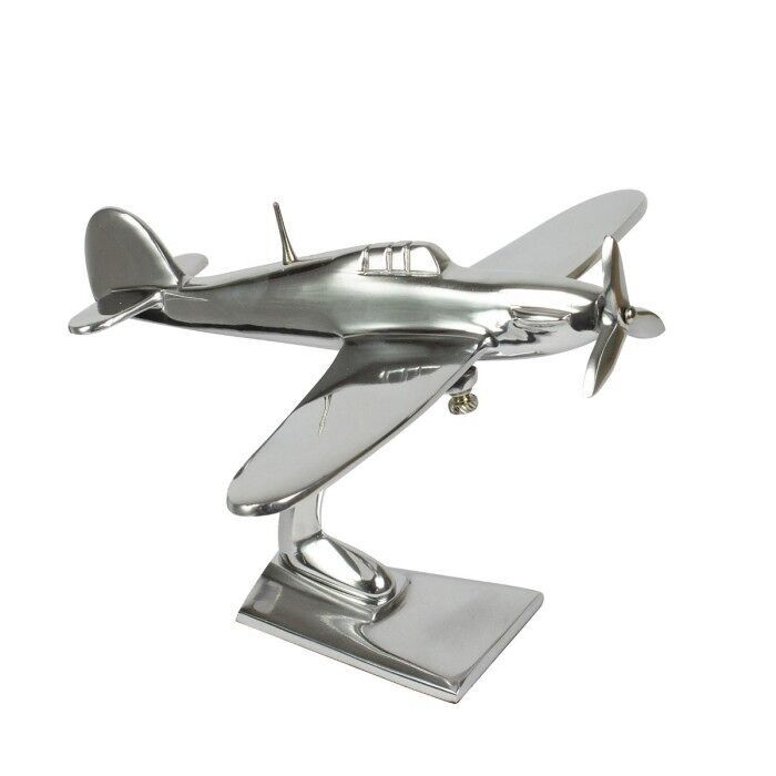 Scultura Hawker Hurricane in alluminio, 25 cm