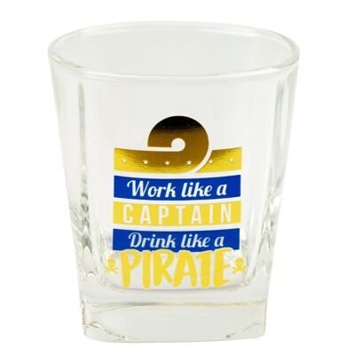 Bicchiere "Lavora come un capitano", 235 ml
