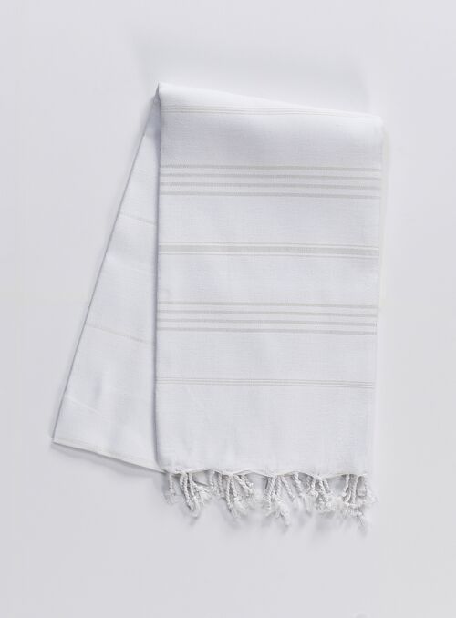 Trendy Cotton Hammam Hand Towel, White