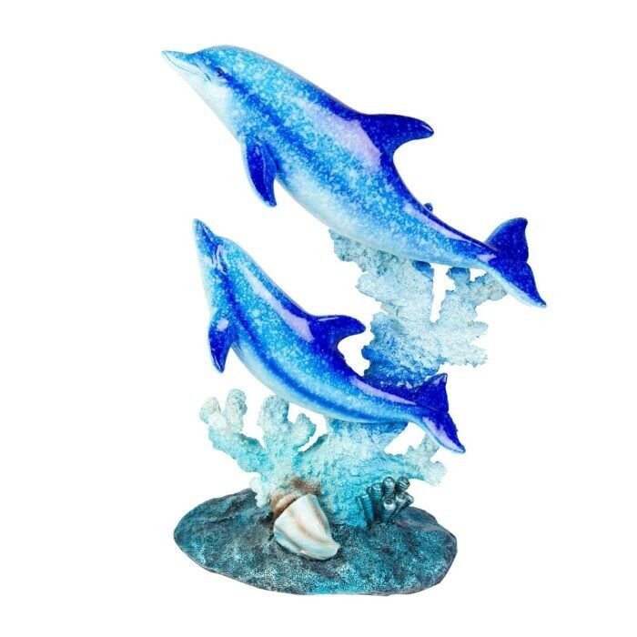 Corallo e delfini, blu, 21 cm