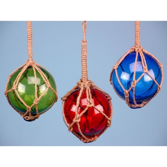 Float di vetro, 10 cm, 3 assortiti