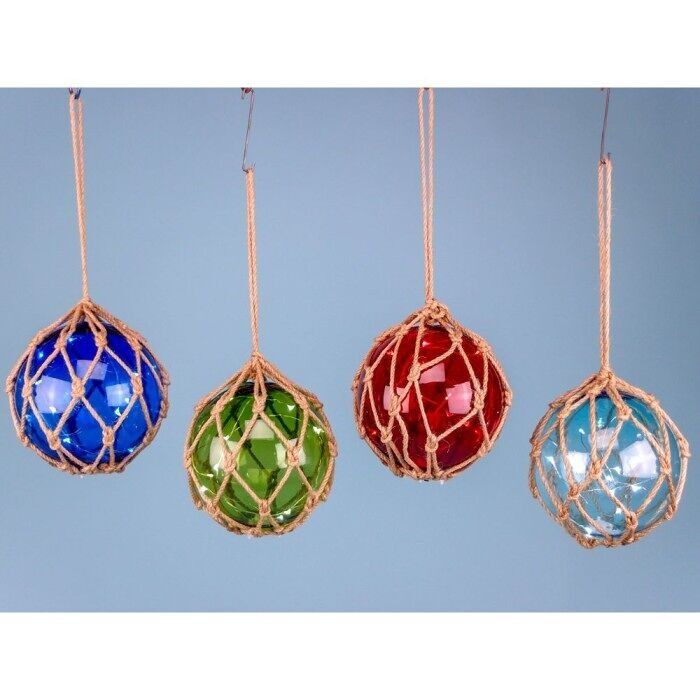 Vetro float con luci a LED, 12.5 cm, 4 assortiti