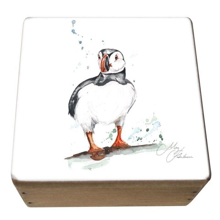 Meg Hawkins Hungry Puffin Box, 9x9 cm