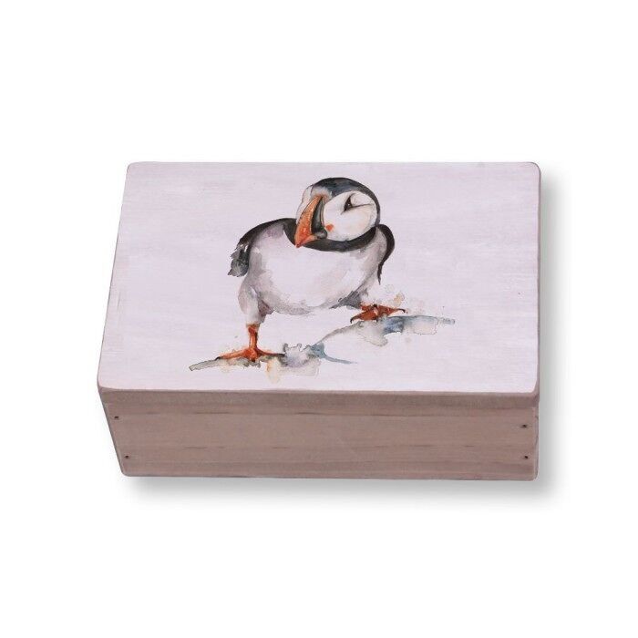 Meg Hawkins Curious Puffin Box, 15x10 cm