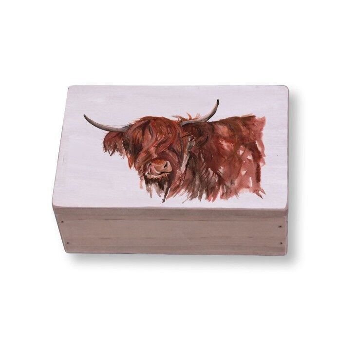 Scatola per bovini Highland di Meg Hawkins, 15x10 cm