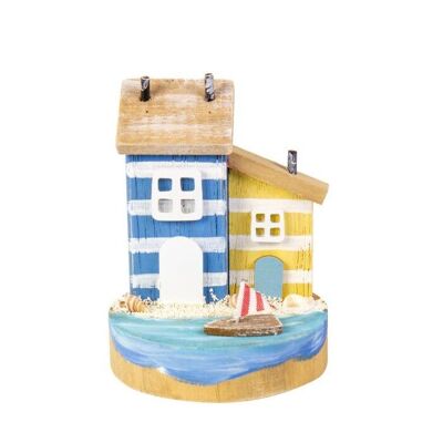 Due cottage sul mare su zoccolo rotondo, 12 cm