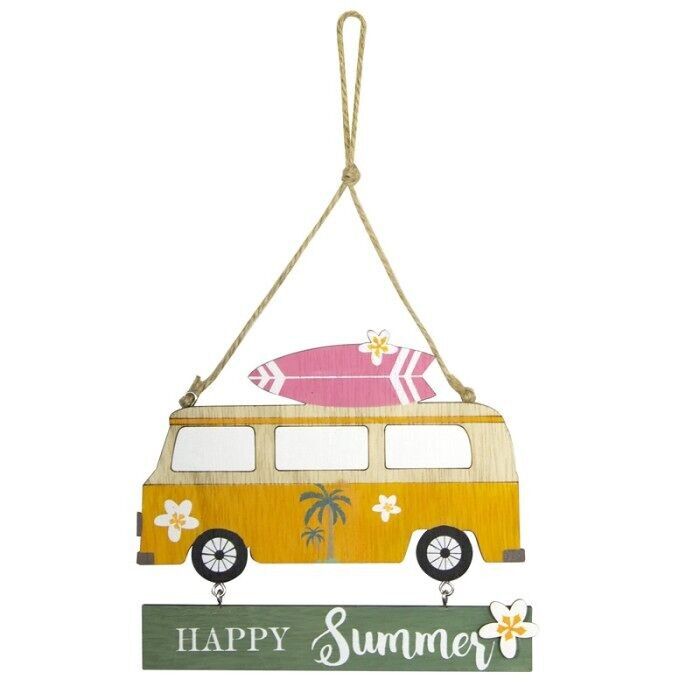 Cartello "Happy Summer" per camper, 14x12 cm