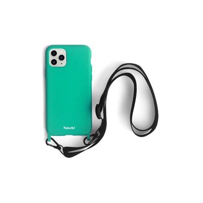 Estuche ecológico con cordón para iPhone 11 Pro Max - Verde Nerine
