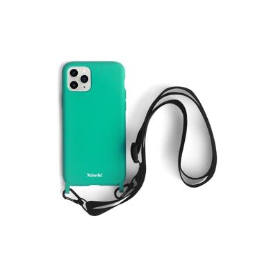 Umweltfreundliche Lanyard-Hülle für iPhone 11 Pro Max - Grüne Nerine