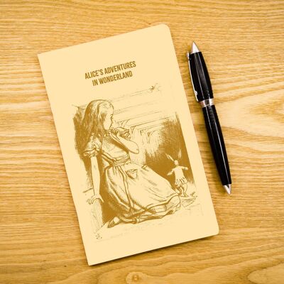 Carnet A5 - Alice's adventures in Wonderland - Alice & the Rabbit