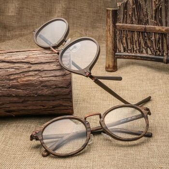 Eco-Friendly Anti Blue Light Glasses Brown Black 3