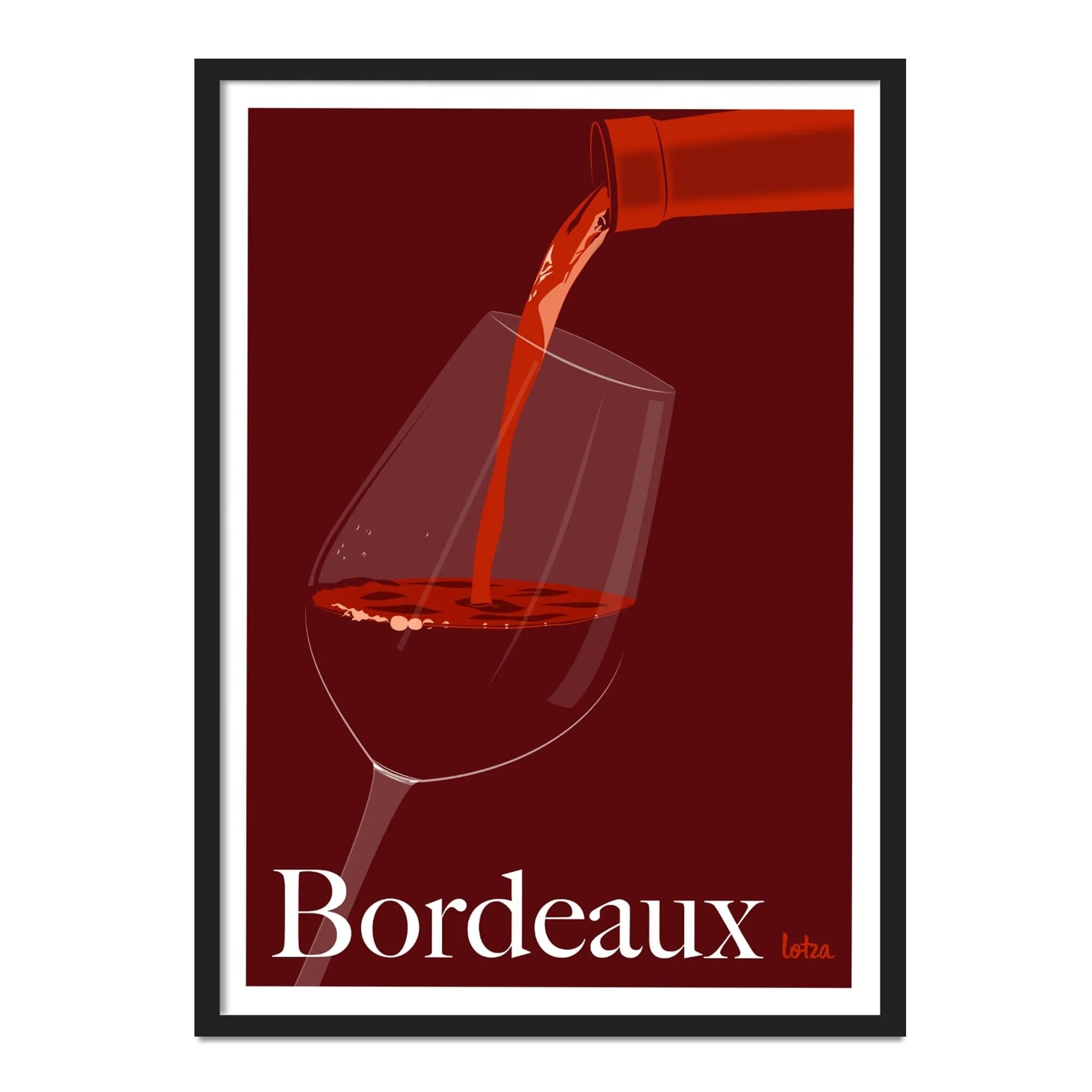 Bordeaux Poster - Glas