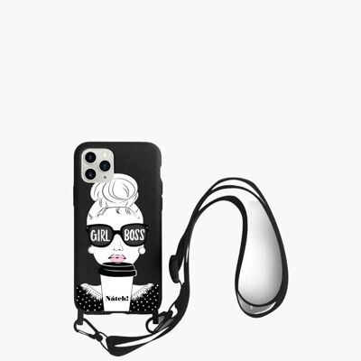 Eco-Friendly Lanyard Phone Case For iPhone 8 - Girl Boss
