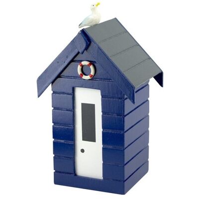 Salvadanaio Beach Hut, blu, 15 cm