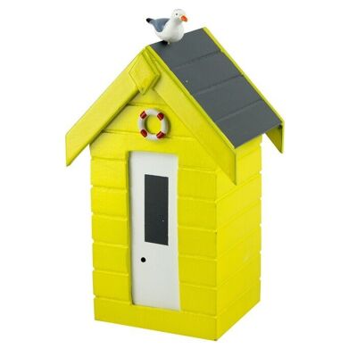 Salvadanaio Beach Hut, giallo, 15 cm