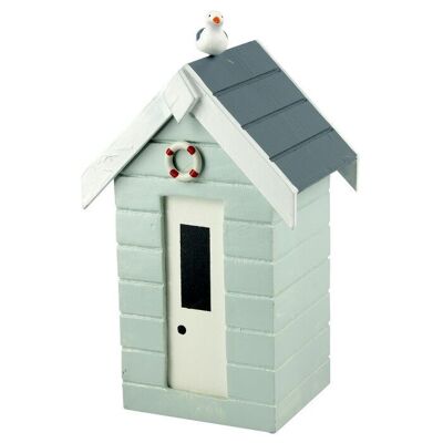 Salvadanaio Beach Hut, blu pastello, 16 cm
