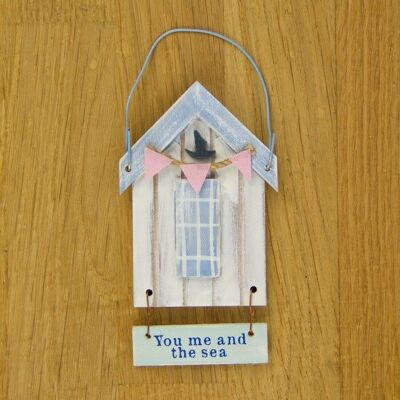 Decorazione da appendere alla capanna da spiaggia "Tu, io, il mare", 12 cm
