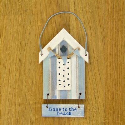 Decorazione da appendere a forma di capanna da spiaggia "Gone to the Beach", 12 cm
