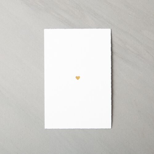 hand stamped card "GOLDEN HEART"